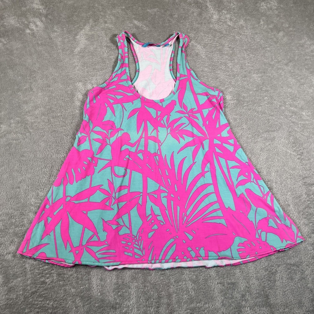Tori Richard Top Womens XS Tropical‎ Monkey Print Modal Spandex Hawaii Tank